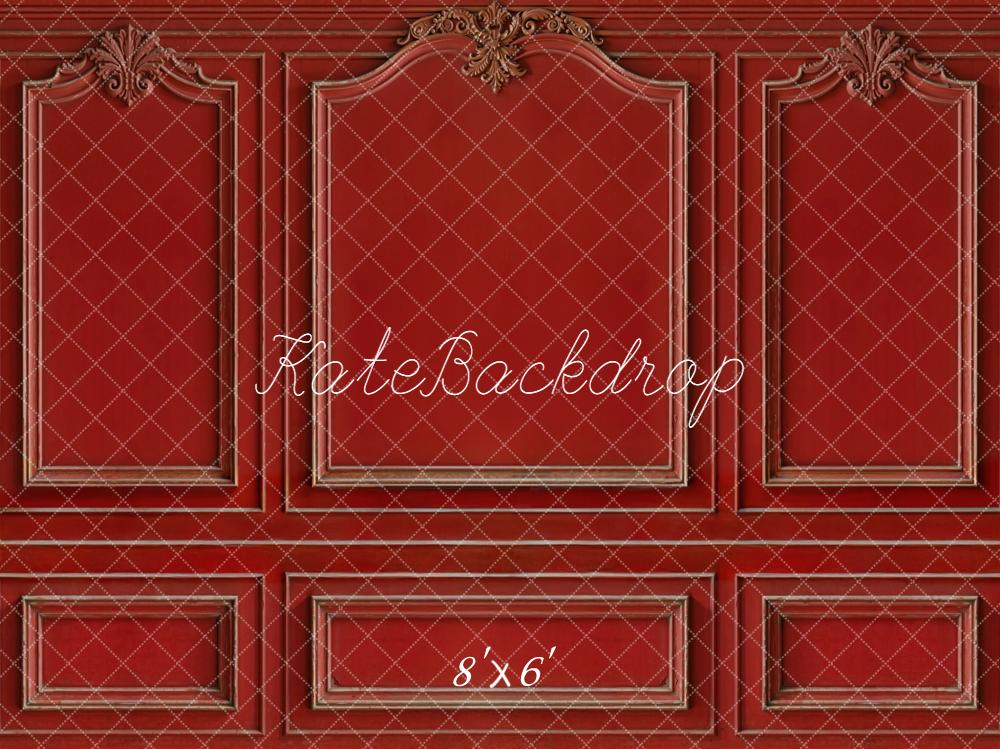 Kate Red Vintage Wall Fleece Backdrop Designed by Kate Image - Kate Backdrop AU