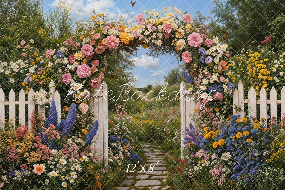 Kate Flower Arch Garden Path Backdrop Designed by Emetselch