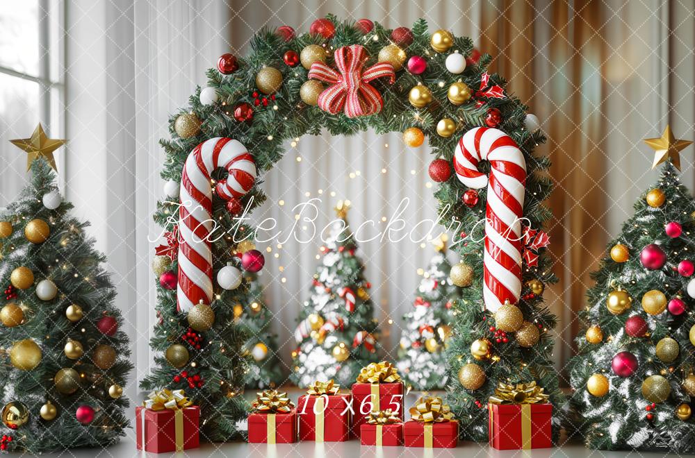 Kate Christmas Candy Arch Gifts Backdrop Designed by Mini MakeBelieve - Kate Backdrop AU