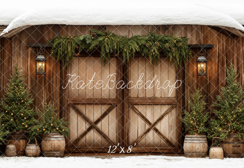 Kate Christmas Barn Door Backdrop Designed by Emetselch - Kate Backdrop AU