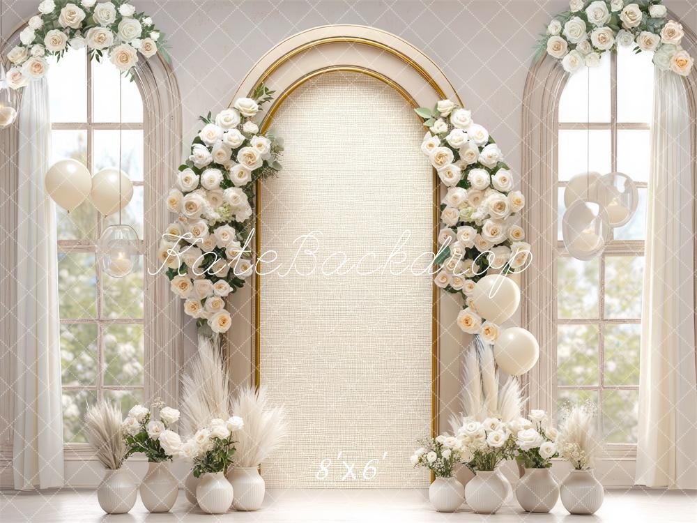 Kate Wedding Flower Arch Window Backdrop Spring Designed by Mini MakeBelieve - Kate Backdrop AU
