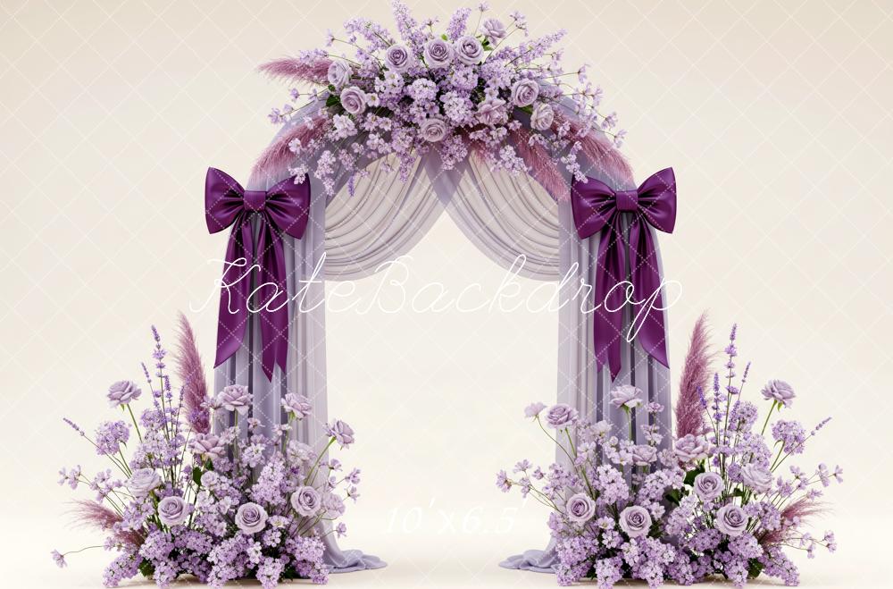 Kate Arch Purple Bow Wedding Backdrop Designed by Patty Roberts