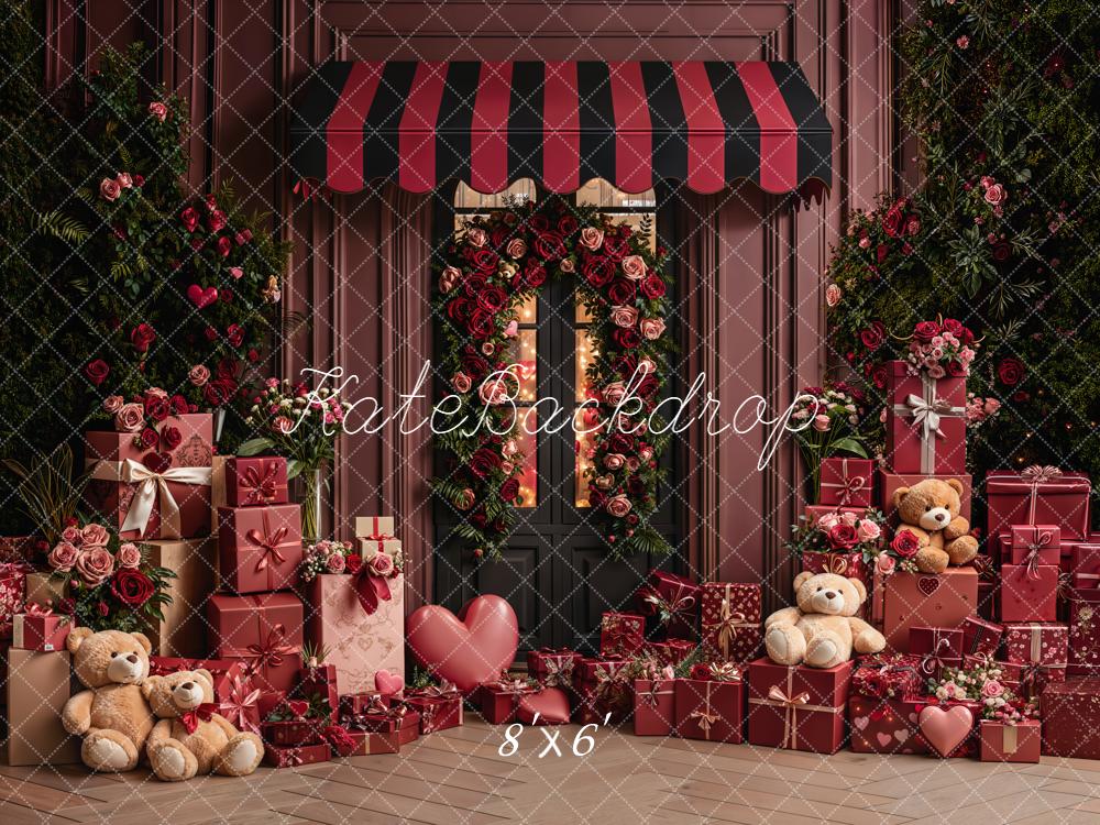 Kate Valentines Roses Gifts Fleece Backdrop Designed by Emetselch