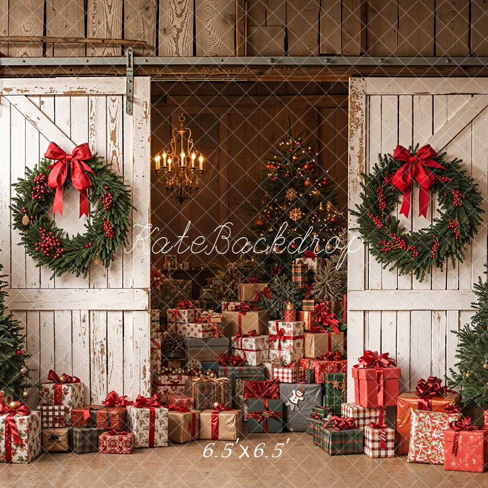 Kate Christmas Barn Door Backdrop Designed by Emetselch - Kate Backdrop AU