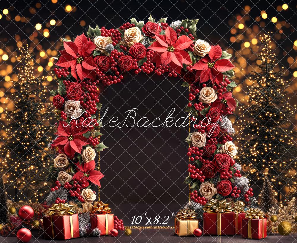 Kate Christmas Flower Arch Gifts Backdrop Designed by Mini MakeBelieve - Kate Backdrop AU