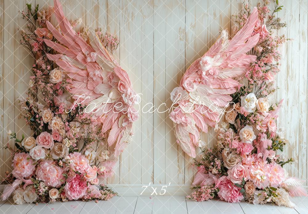 15% OFF Kate Pink Angel Wings Flowers Backdrop Designed by Patty Roberts