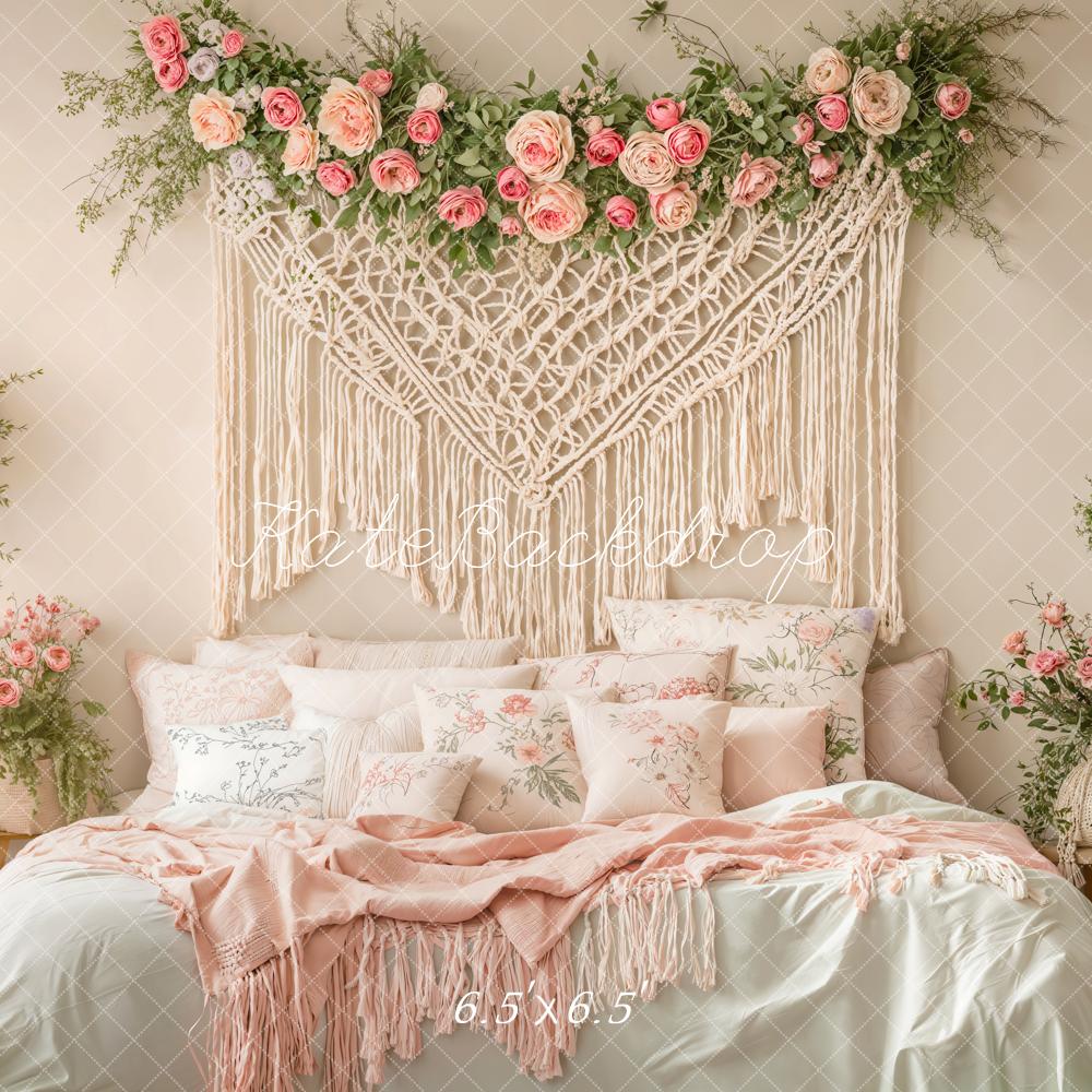 Kate Boho Macrame Flower Bed Backdrop Designed by Chain