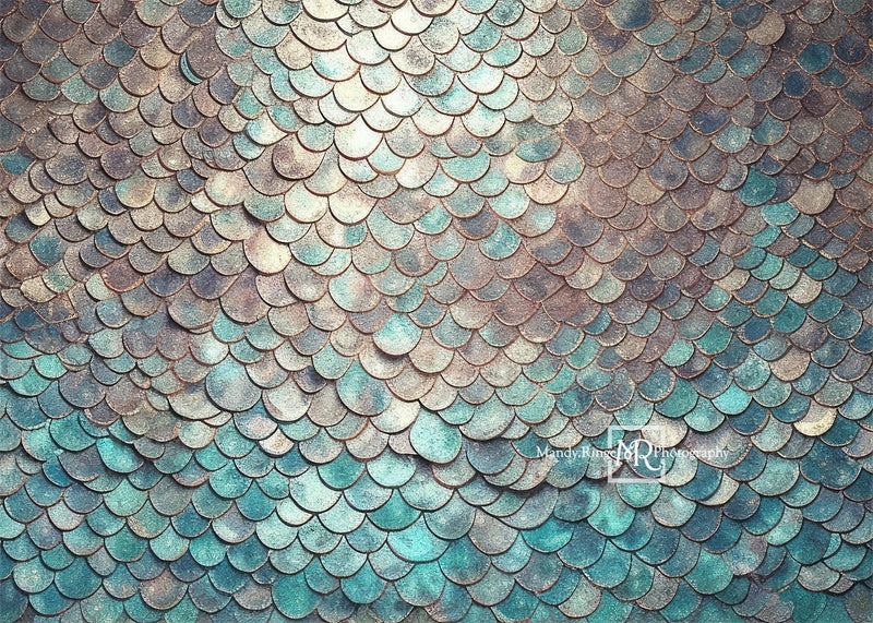 Kate Mermaid Scales Texture Backdrop Designed by Mandy Ringe - Kate Backdrop AU