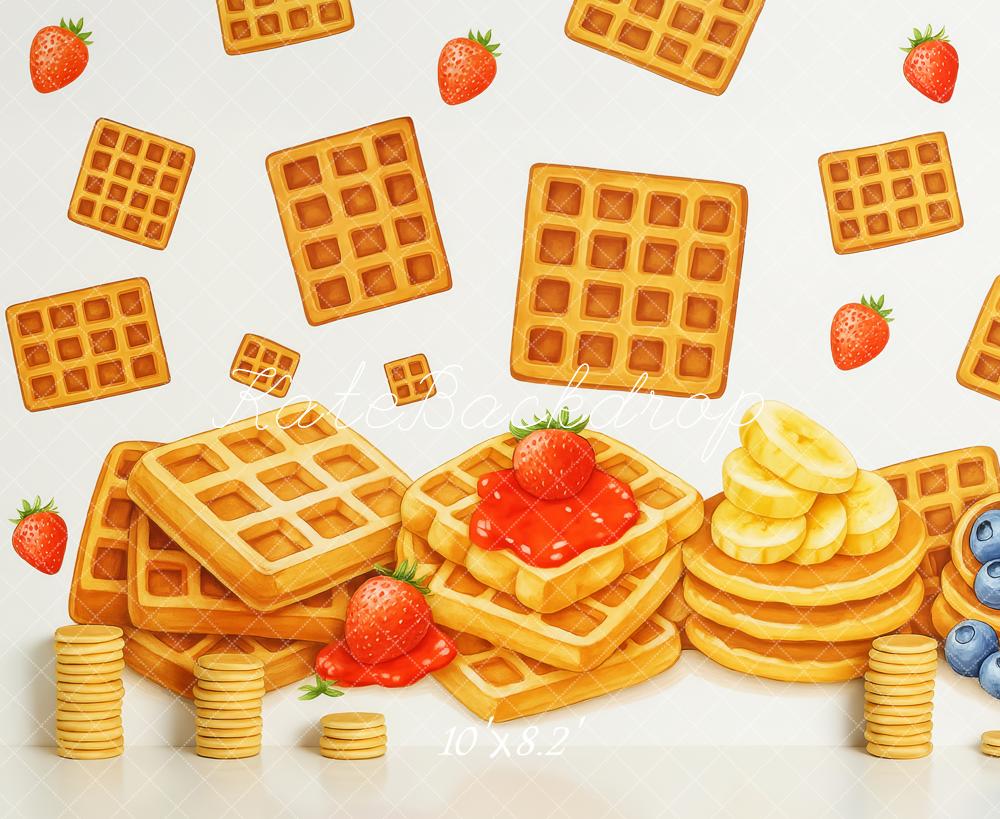 Kate Fruit Waffles Pancakes Backdrop Designed by Patty Roberts