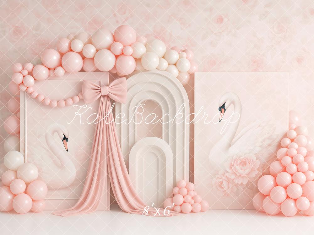 Kate Swan Pink Balloons Birthday Backdrop Designed by Ashley Paul - Kate Backdrop AU