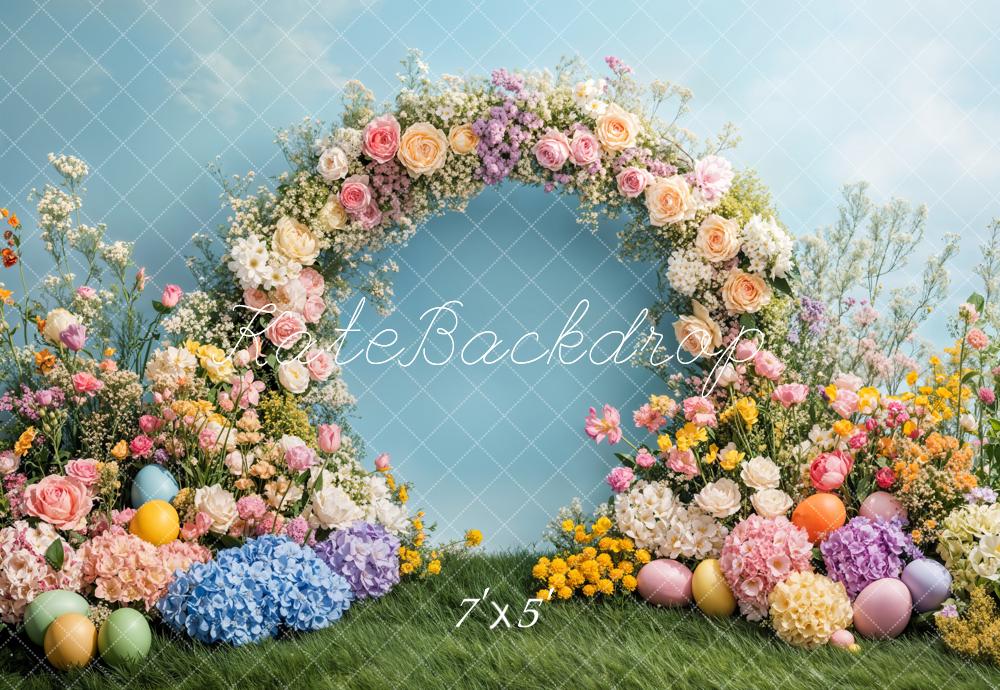 Kate Flower Arch Easter Eggs Backdrop Designed by Emetselch