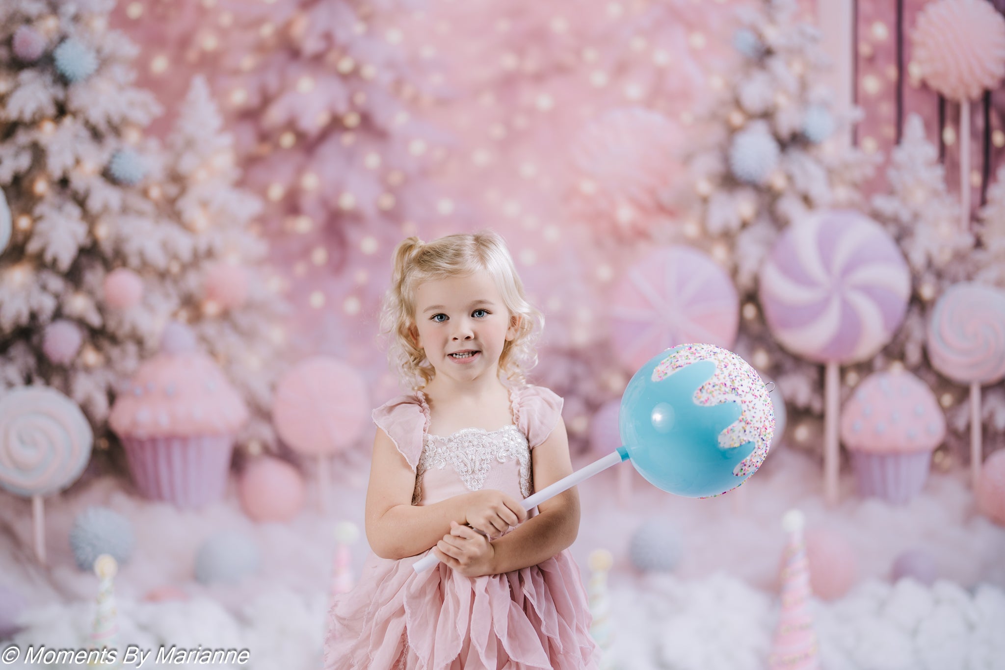 Kate Christmas Candyland Frosted Trees Backdrop Designed by Ashley Paul - Kate Backdrop AU