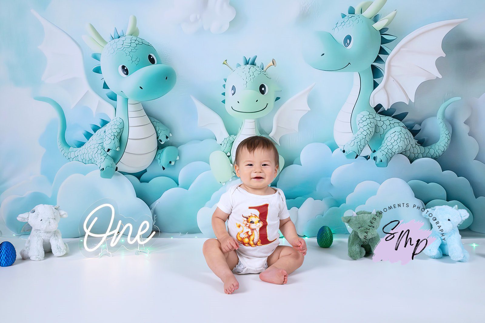 Kate Cute Dragons Backdrop Designed by Ashley Paul