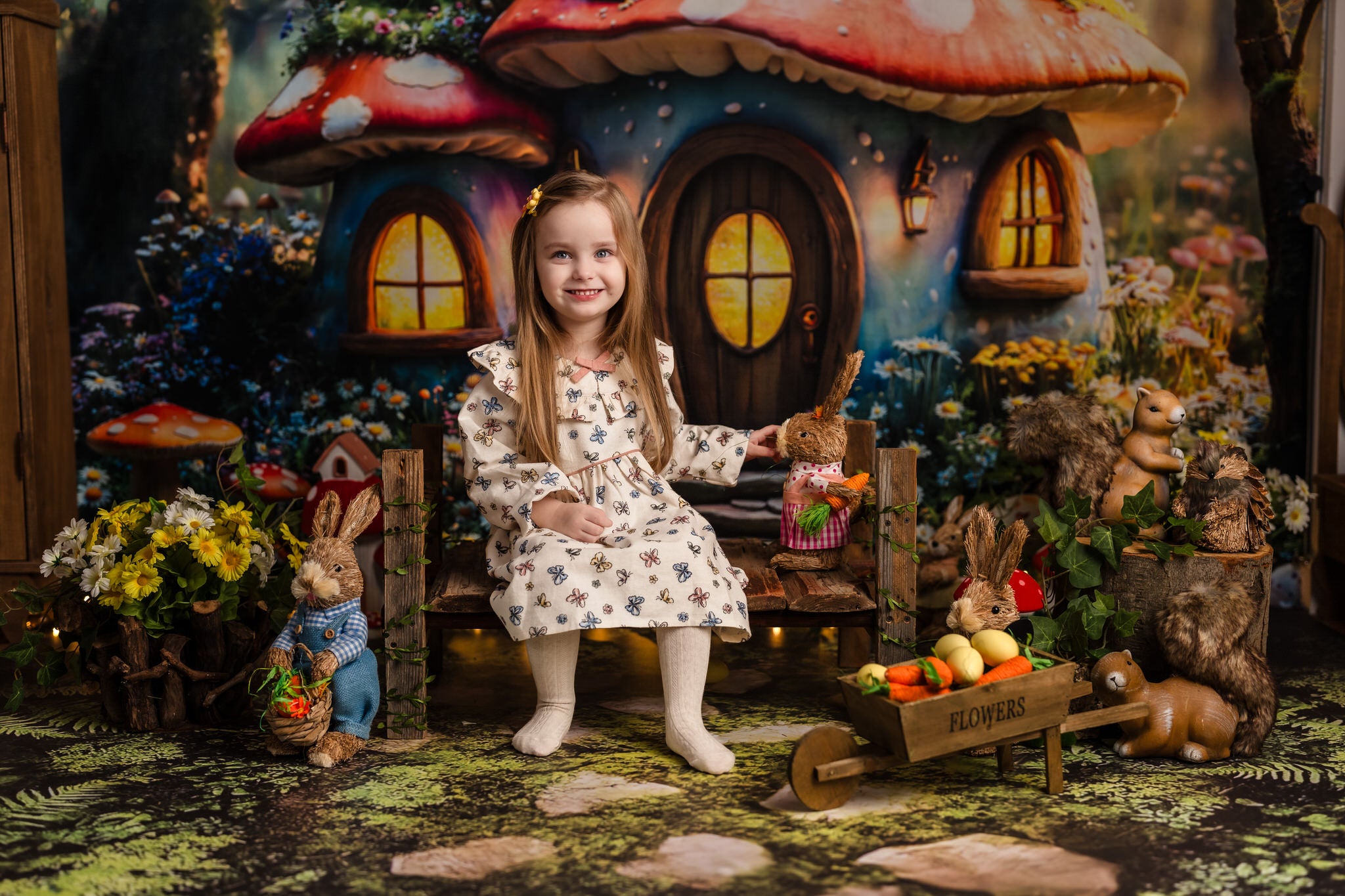 Kate Easter Fairy Mushroom House Forest Backdrop Designed by Emetselch - Kate Backdrop AU