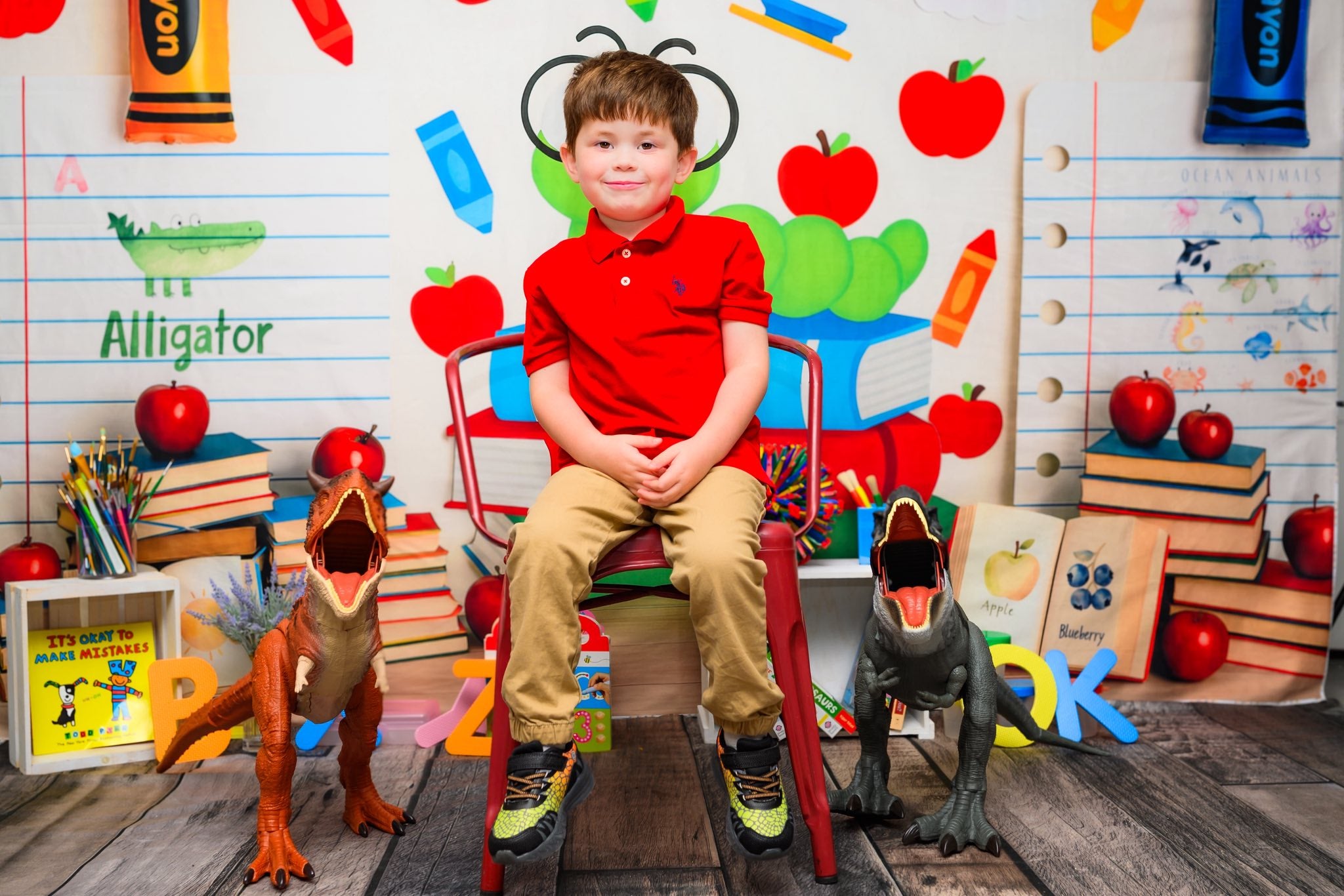 Kate Back to School Bookworm Backdrop Designed by Patty Roberts