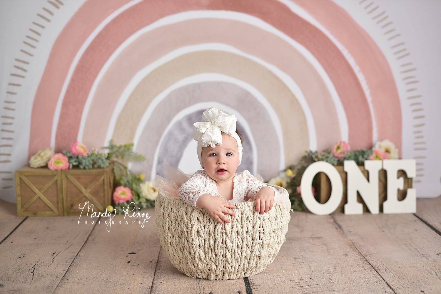 Kate Boho Rainbow Fleece Backdrop Designed by Mandy Ringe Photography