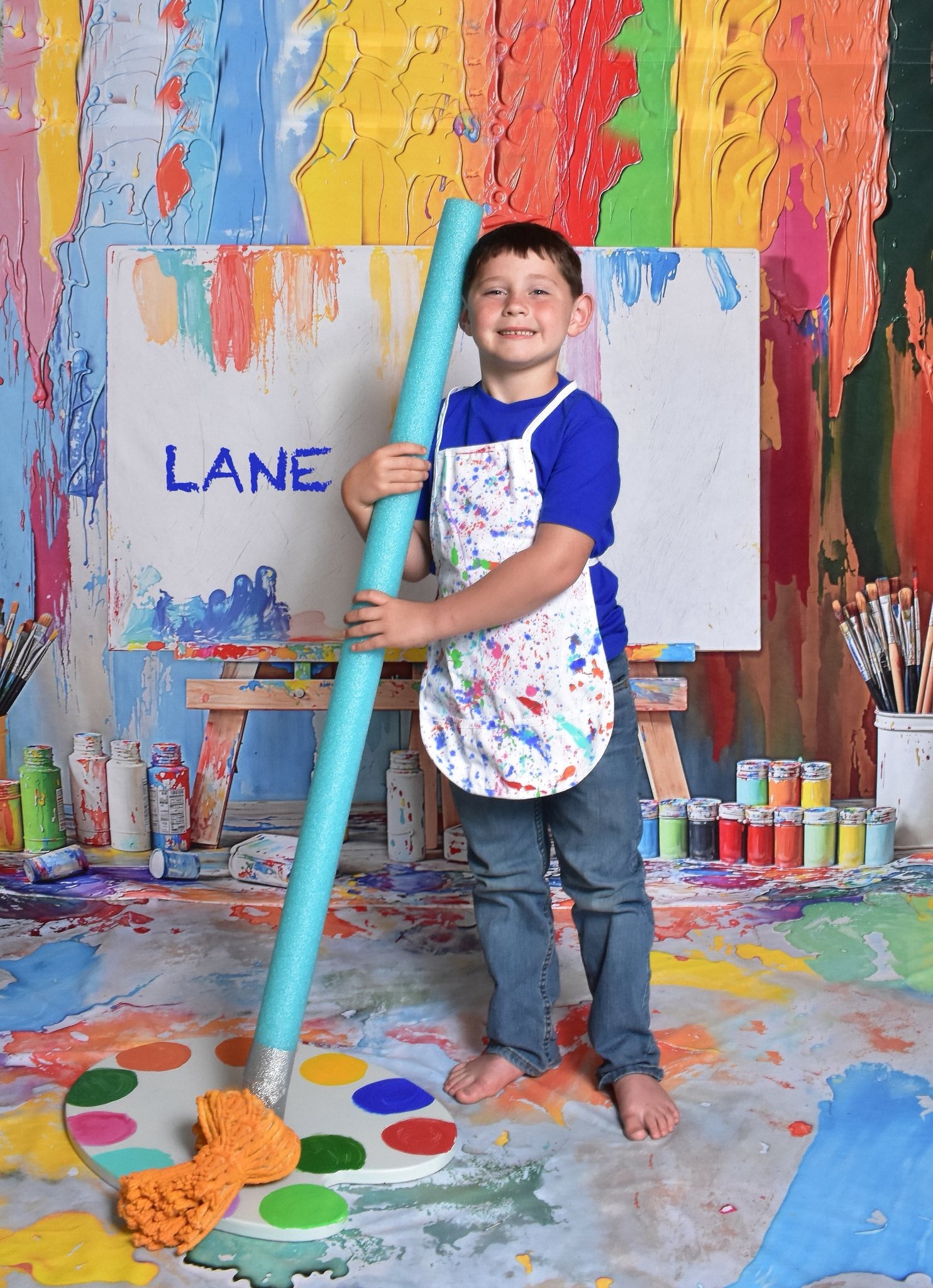 Kate Fine Art Oil Painting Backdrop+Color Abstract Floor Backdrop