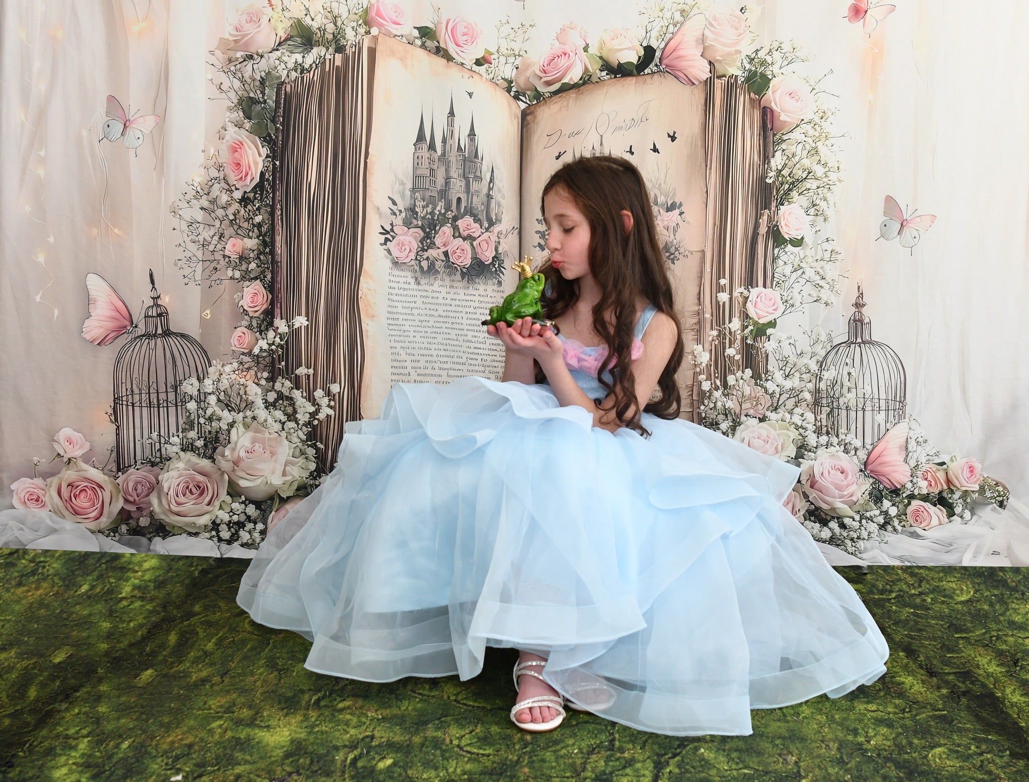 Kate Fairy Tale Book Flower Backdrop Designed by Ashley Paul