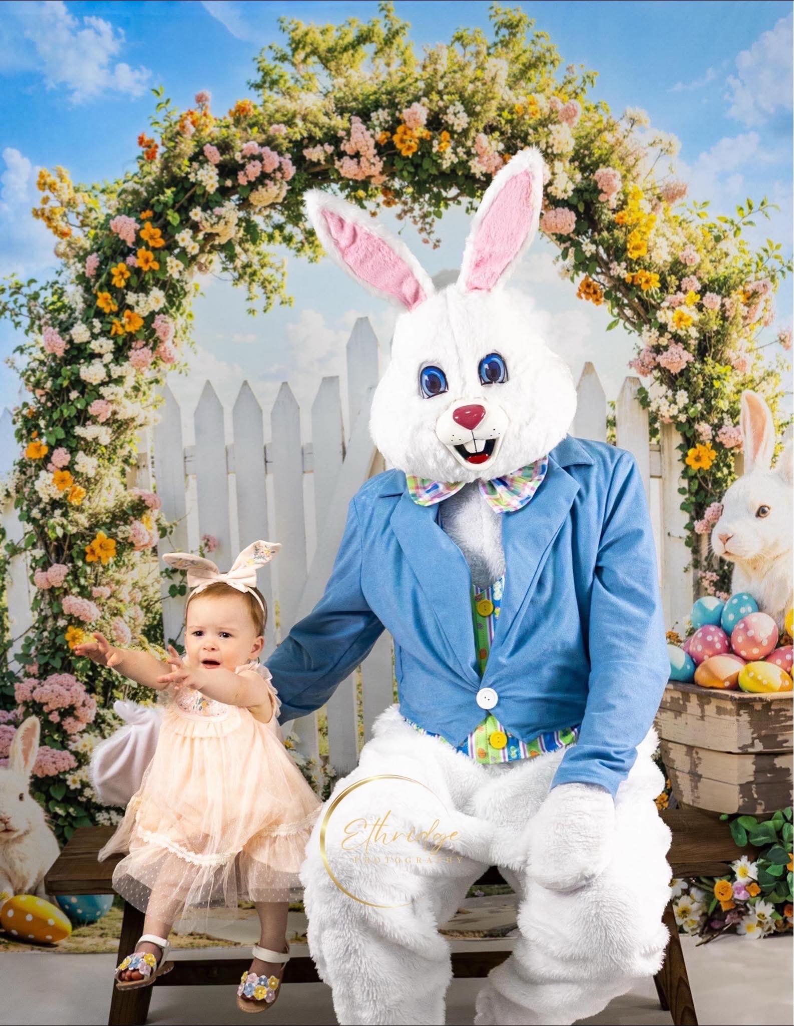 Kate Easter Bunny Arch Backdrop Designed by Emetselch