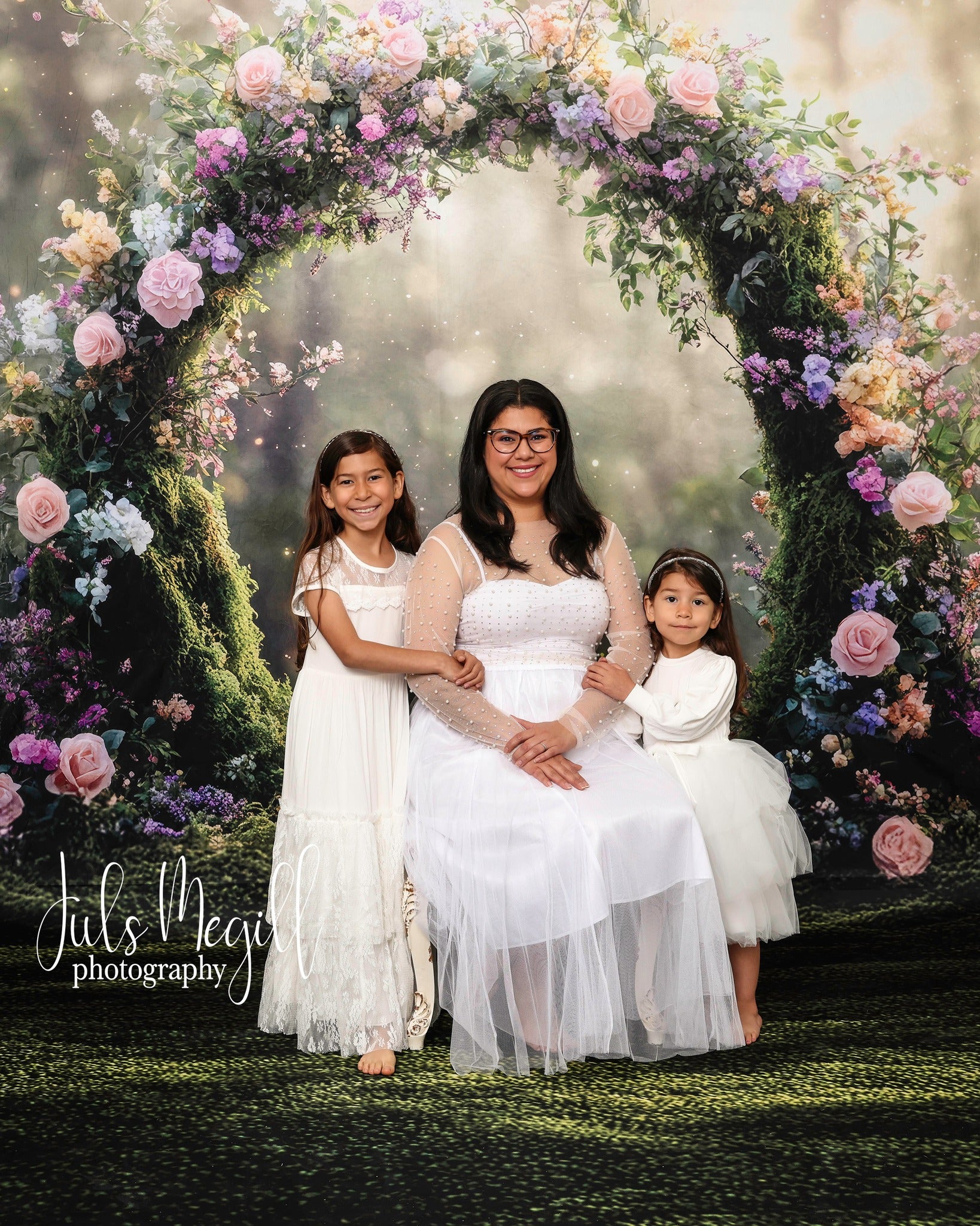Kate Fantasy Fairy Floral Arch Backdrop Designed by Mini MakeBelieve - Kate Backdrop AU