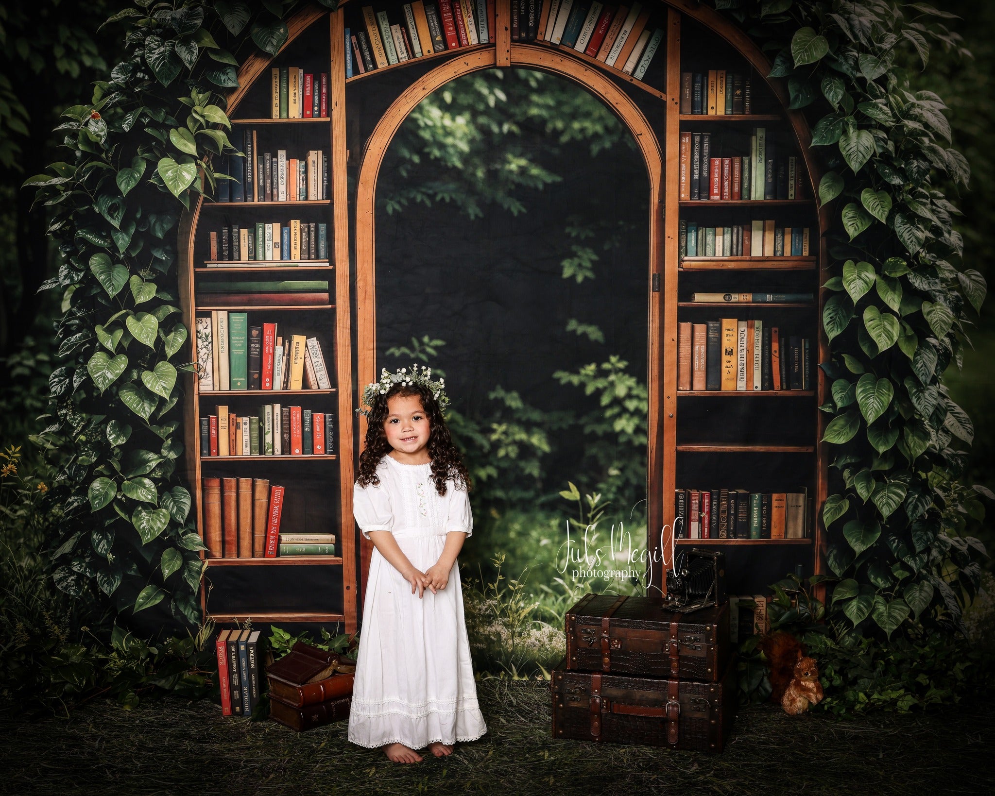 Kate Spring Garden Library Arch Backdrop Designed by Emetselch - Kate Backdrop AU
