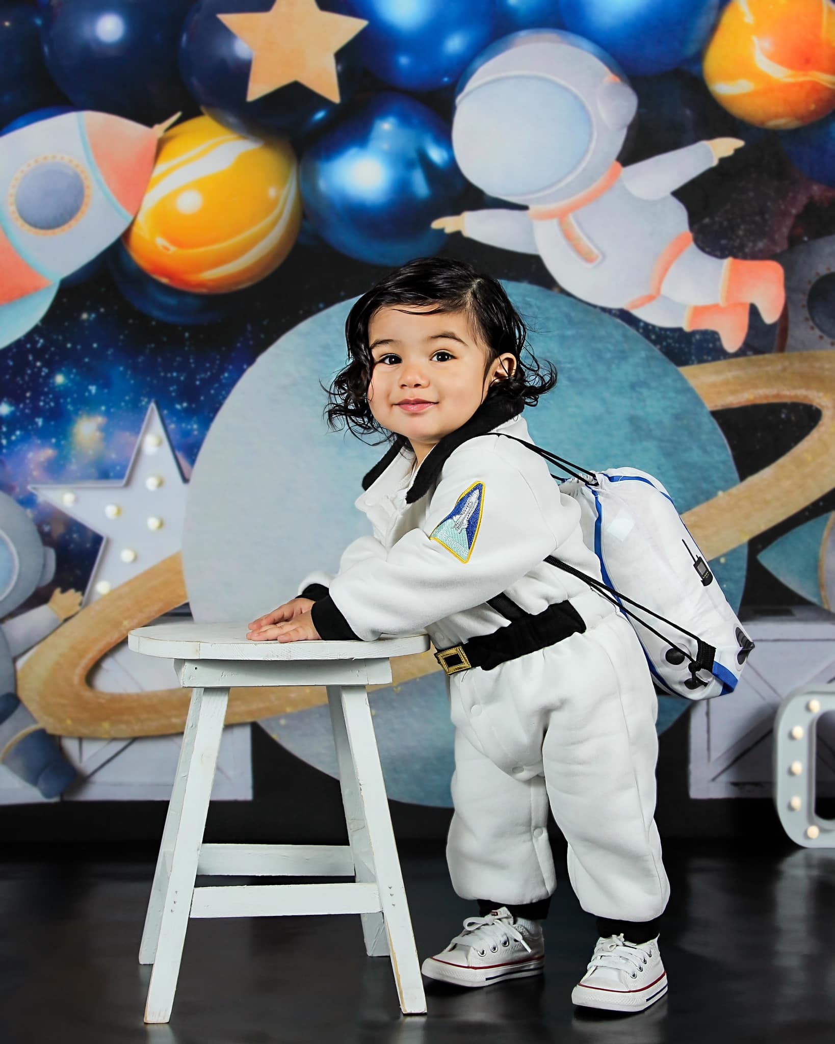 Kate Birthday Outer Space Balloon Backdrop Designed by Caitlin Lynch - Kate Backdrop AU