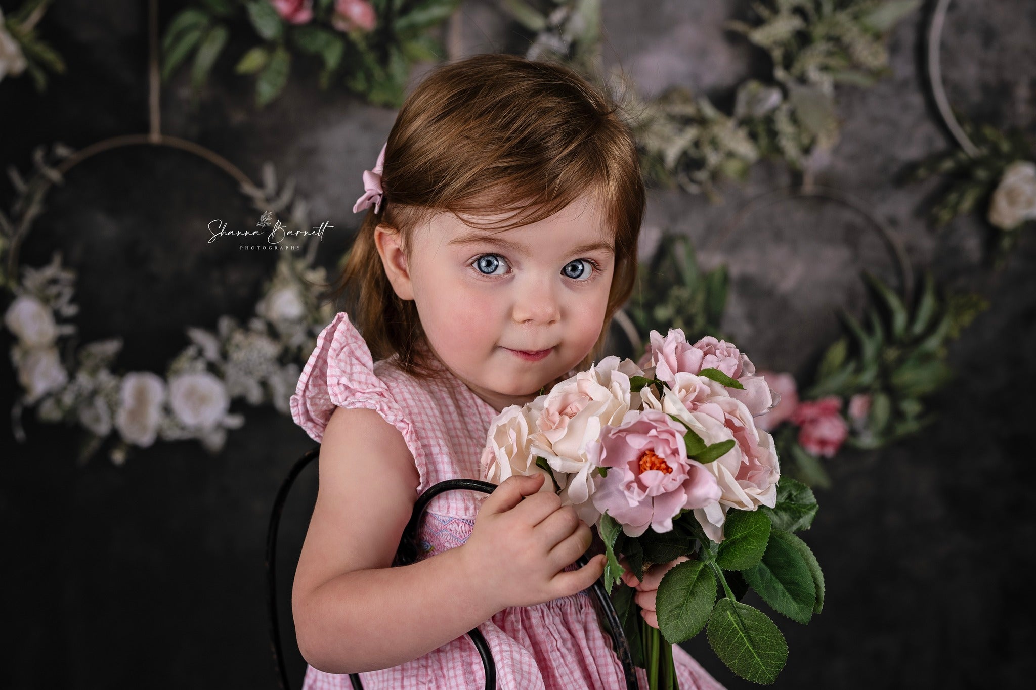 Kate Dark Floral Hoops Backdrop Spring Designed By Mandy Ringe Photography - Kate Backdrop AU