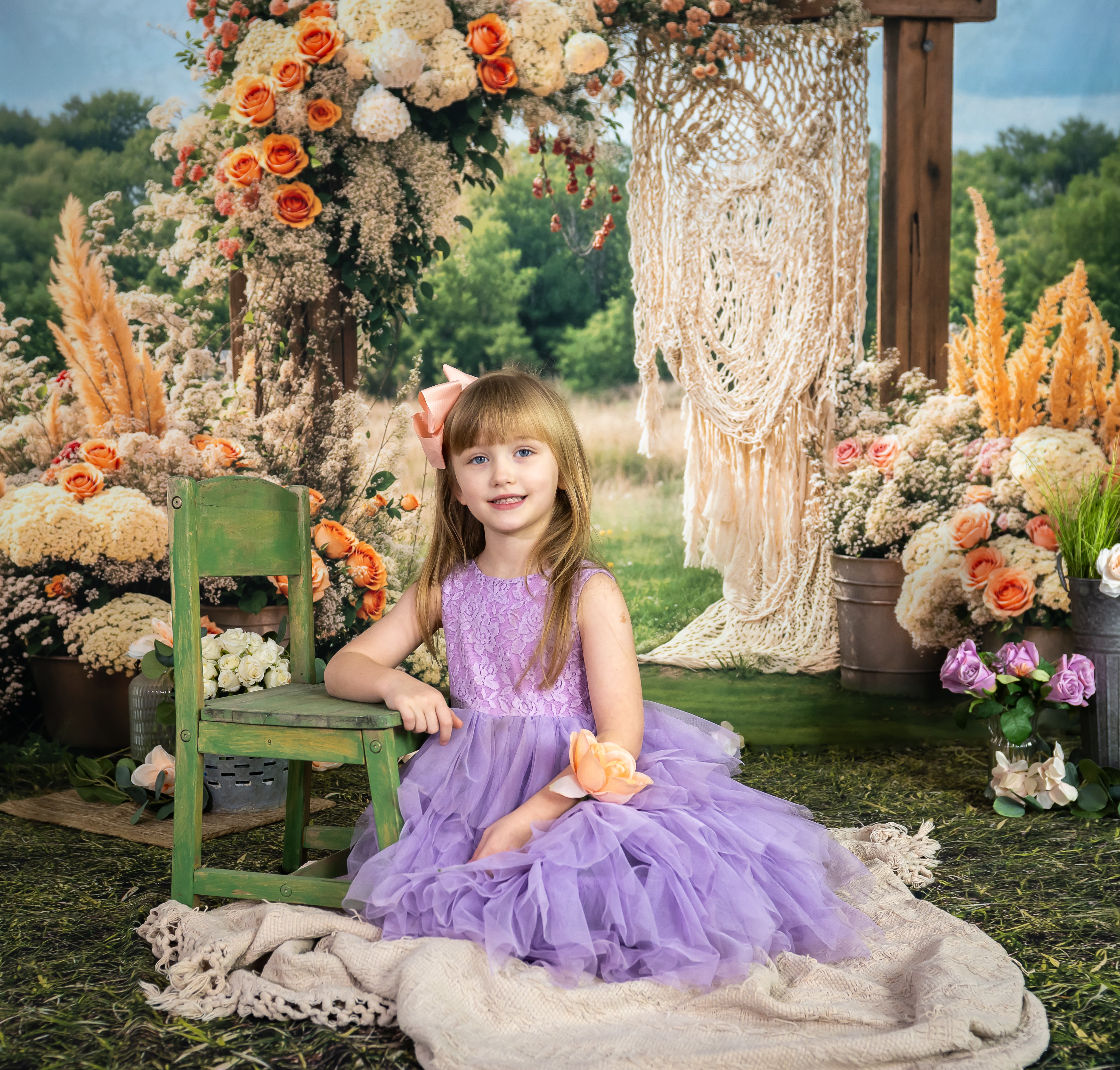 Kate Boho Floral Wedding Outdoor Backdrop Designed by Emetselch - Kate Backdrop AU