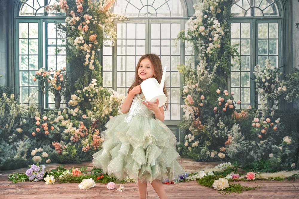 Kate Valentine Spring Backdrop Romantic Floral In Arbitrarium Designed by Mini MakeBelieve - Kate Backdrop AU