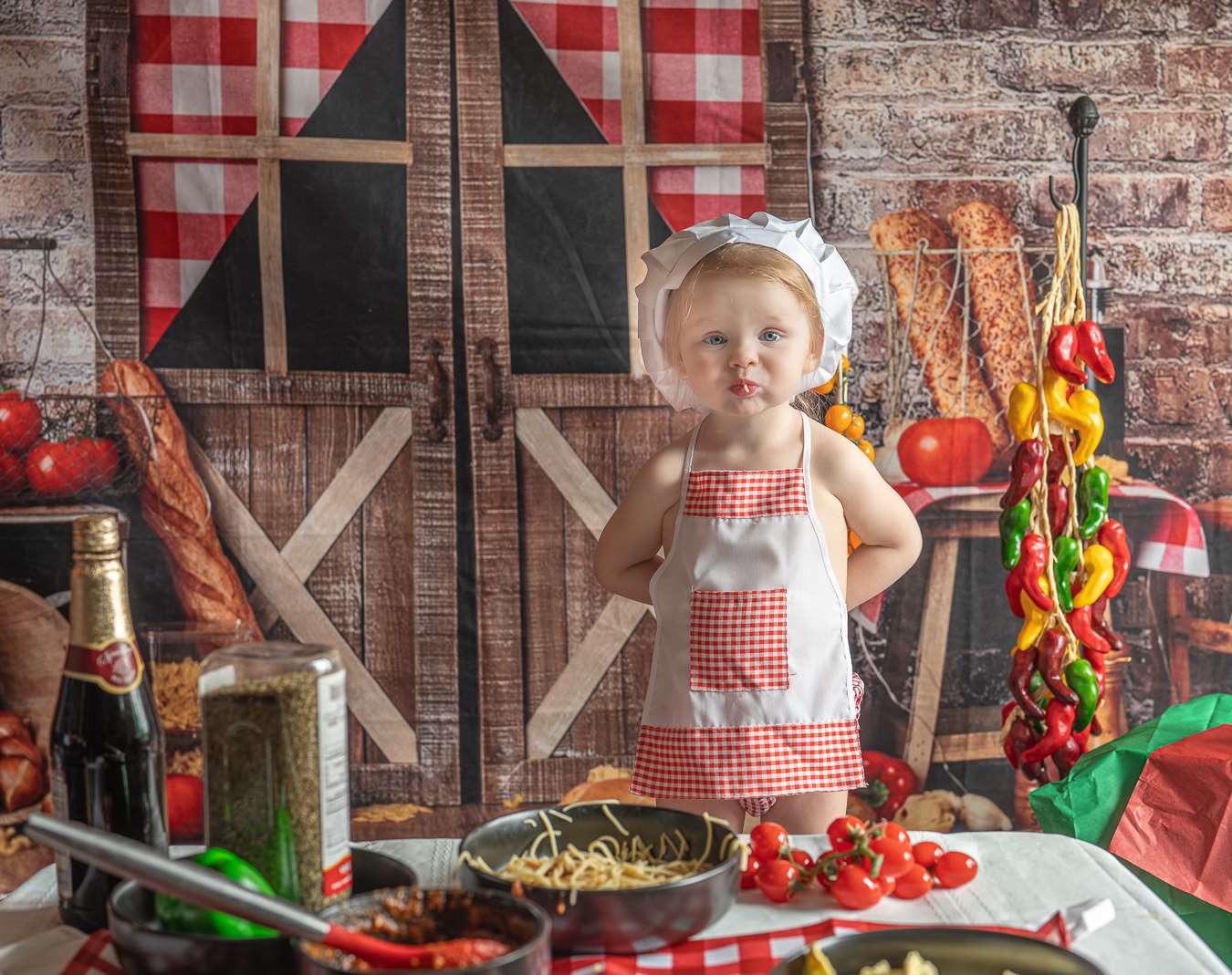 Kate Italian Pasta Birthday Backdrop Designed by Mandy Ringe Photography