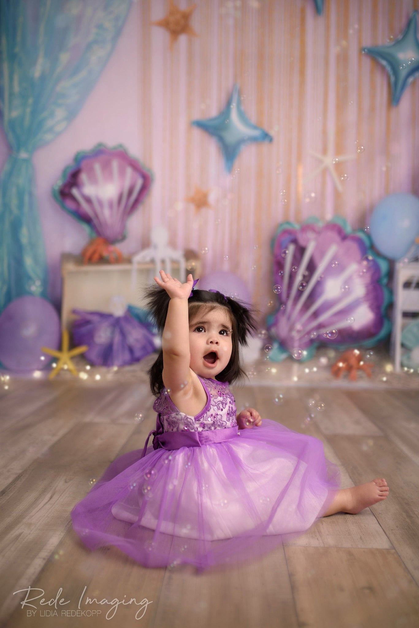 Kate Underwater World Backdrop Mermaid Shell Starfish Designed by Emetselch - Kate Backdrop AU