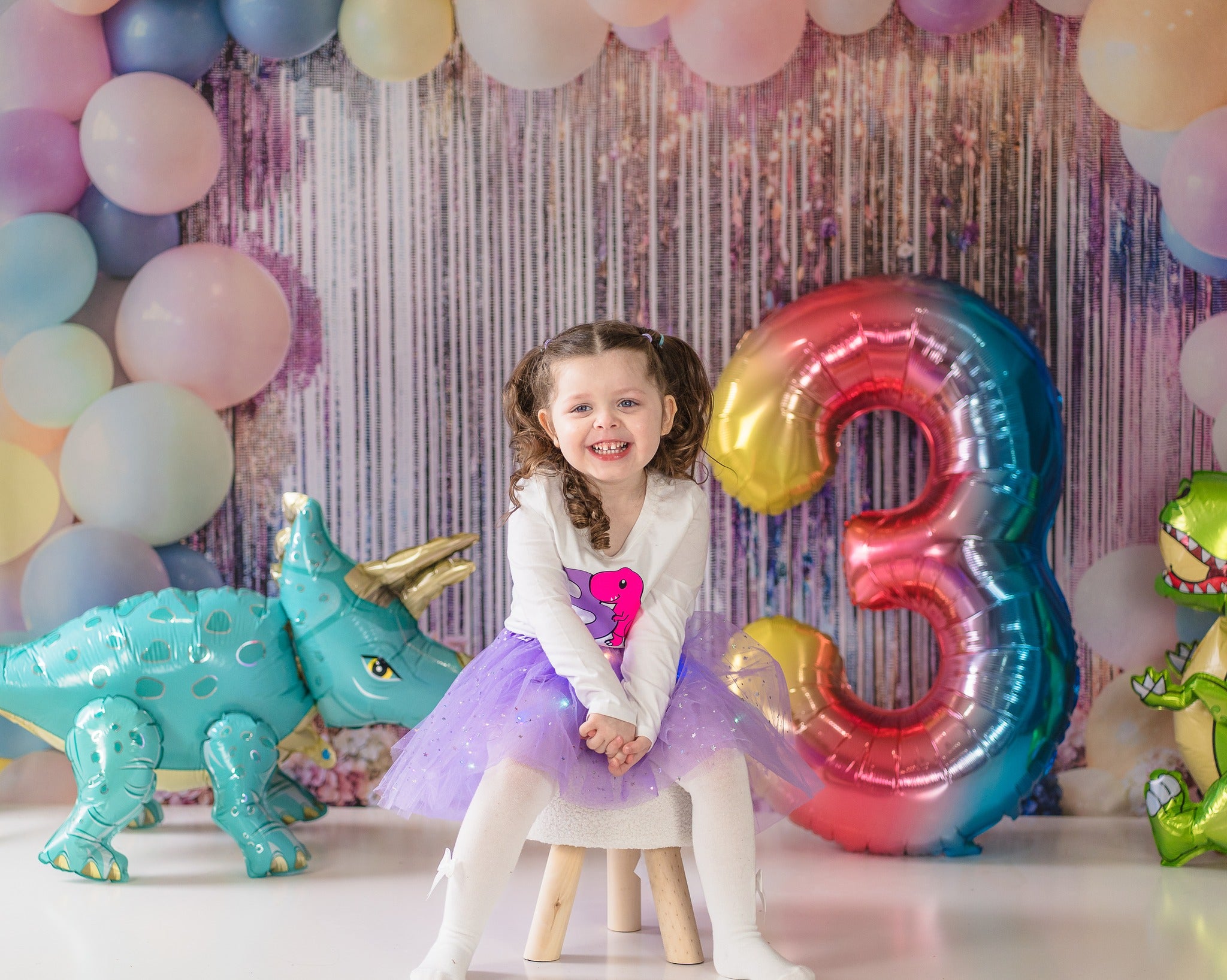 Kate Birthday Balloon Shimmer Backdrop Designed by Emetselch - Kate Backdrop AU