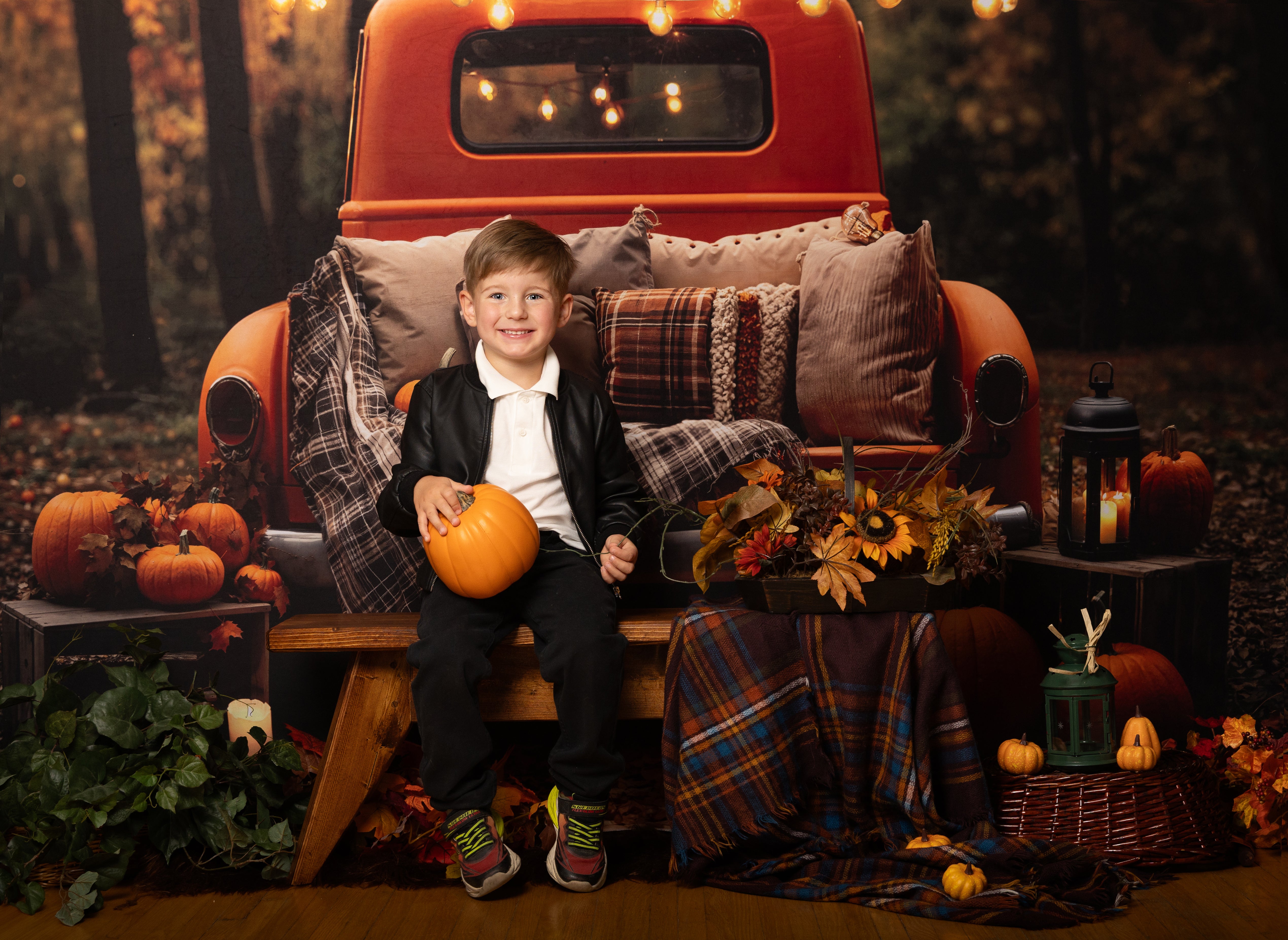Kate Fall Truck Pumpkins Backdrop Designed by Emetselch