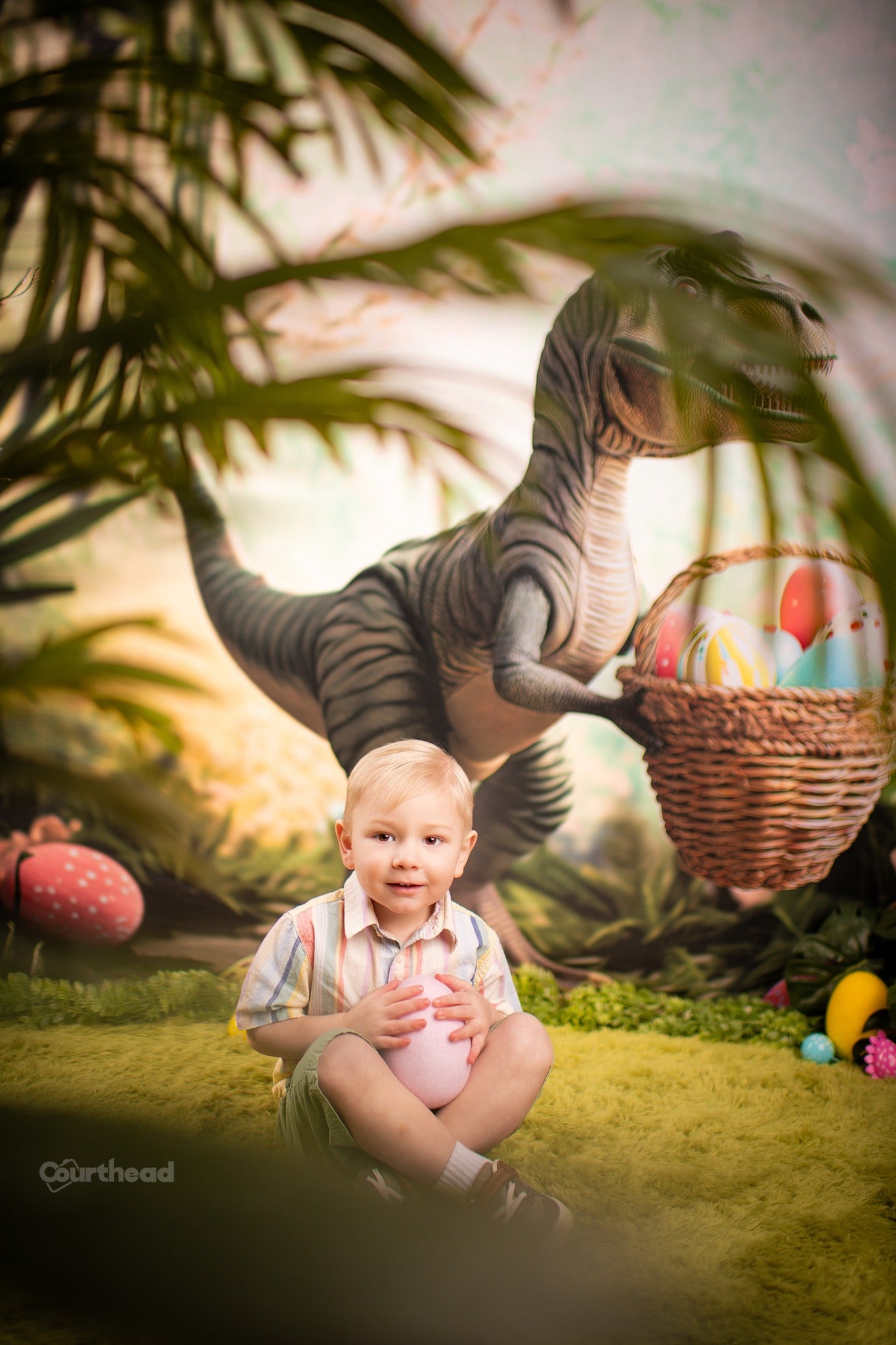 Kate T-Rex Easter Backdrop Designed by Patty Roberts - Kate Backdrop AU