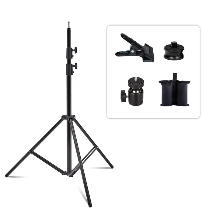 Kate 8.5ft air-cushioned collapsible light stand with 1/4 Screw Connection