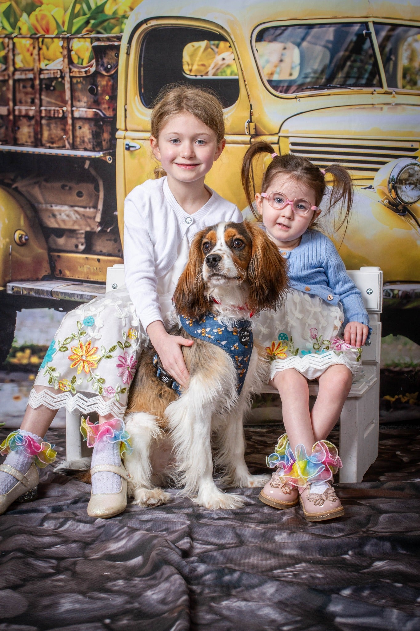 Kate Spring Yellow Truck Backdrop Designed by Emetselch - Kate Backdrop AU