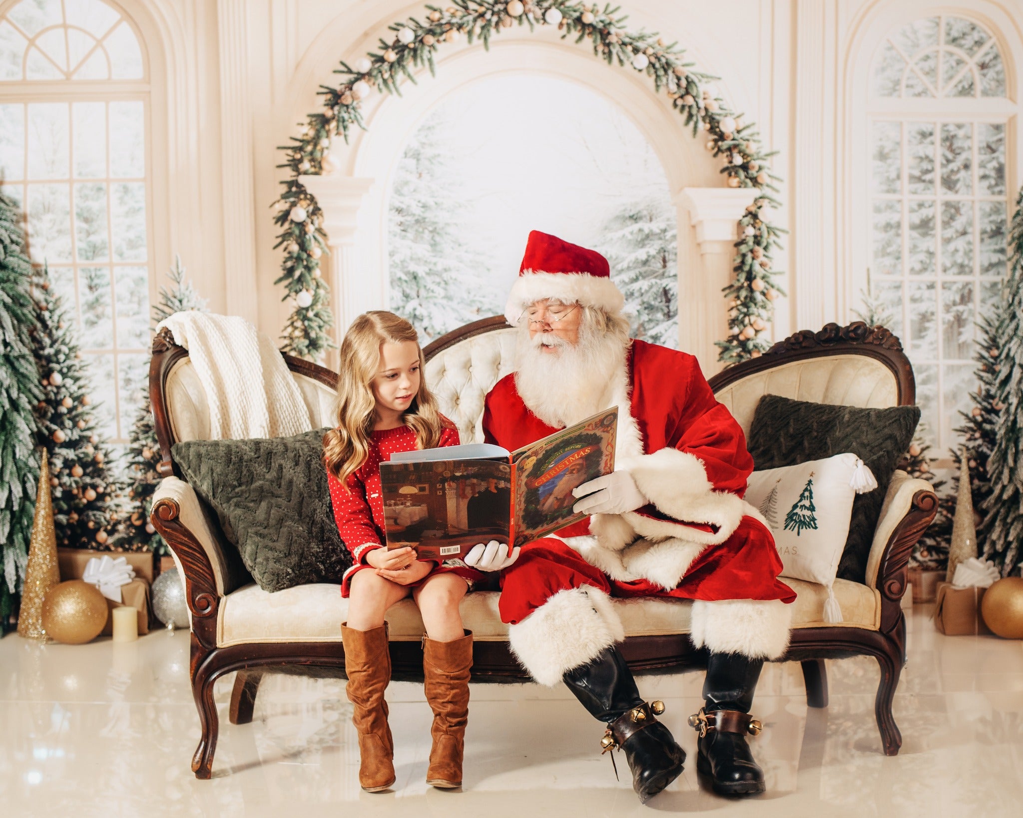 Kate Snow Christmas Backdrop Arch Door Designed by Emetselch - Kate Backdrop AU