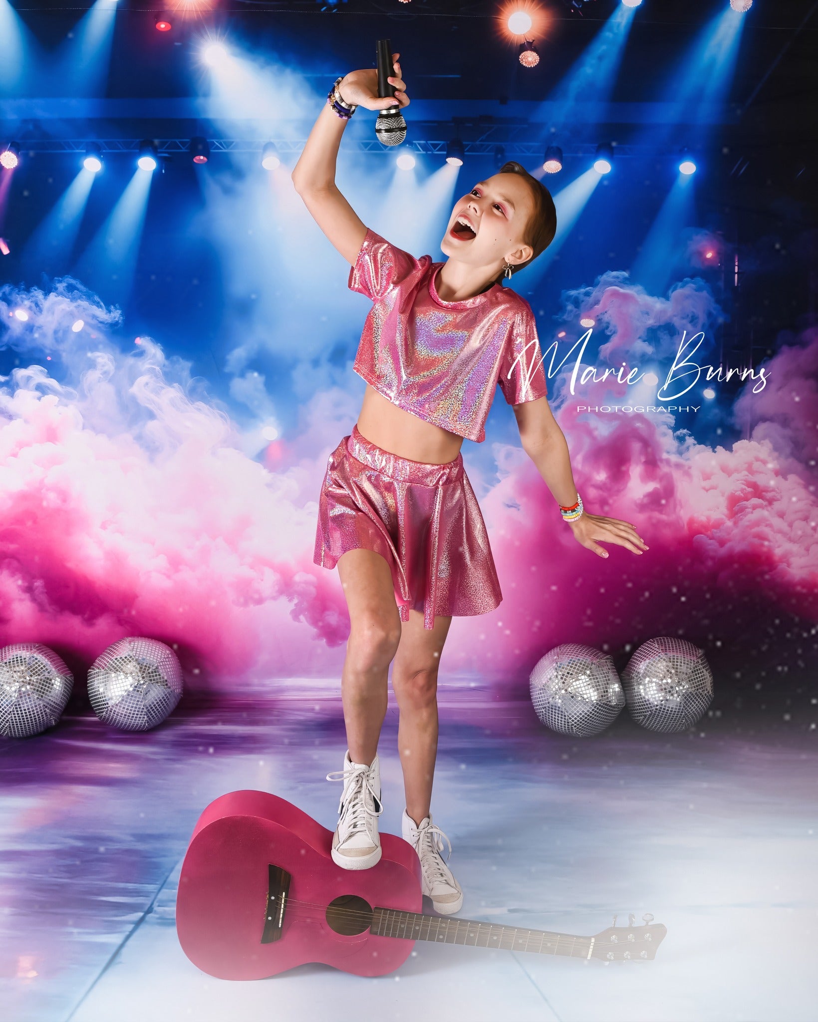 Kate Pink Atmosphere Smoke Light Backdrop+Stage Floor Backdrop - Kate Backdrop AU