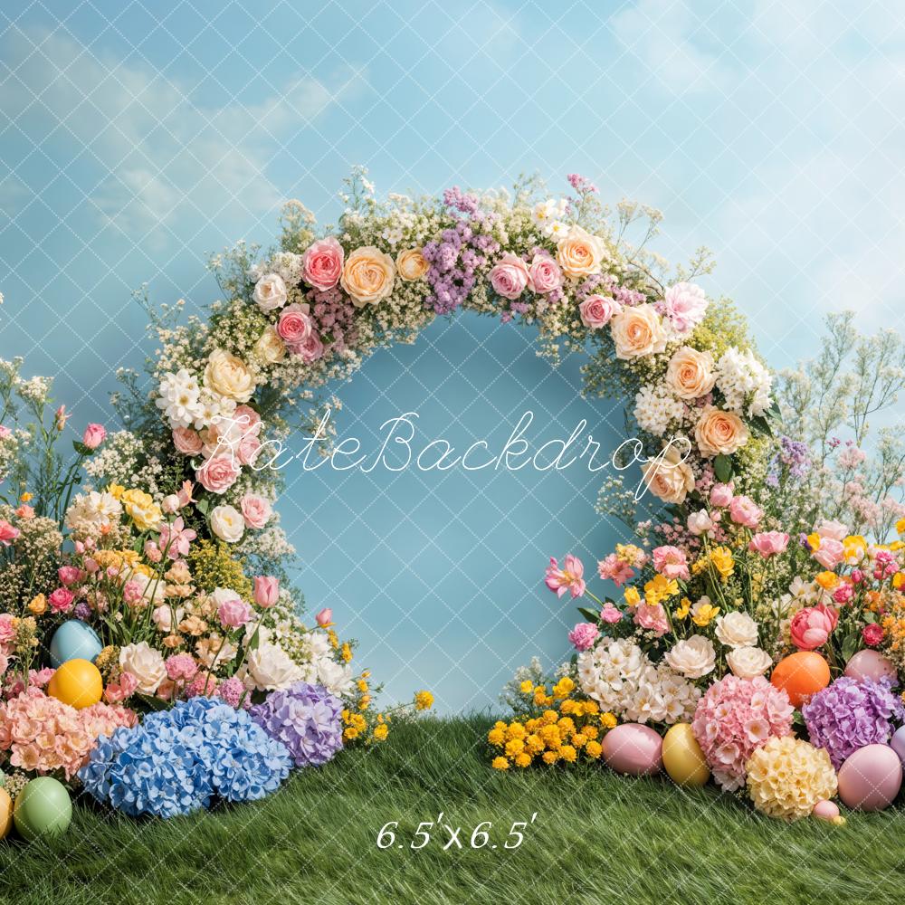 Kate Flower Arch Easter Eggs Backdrop Designed by Emetselch