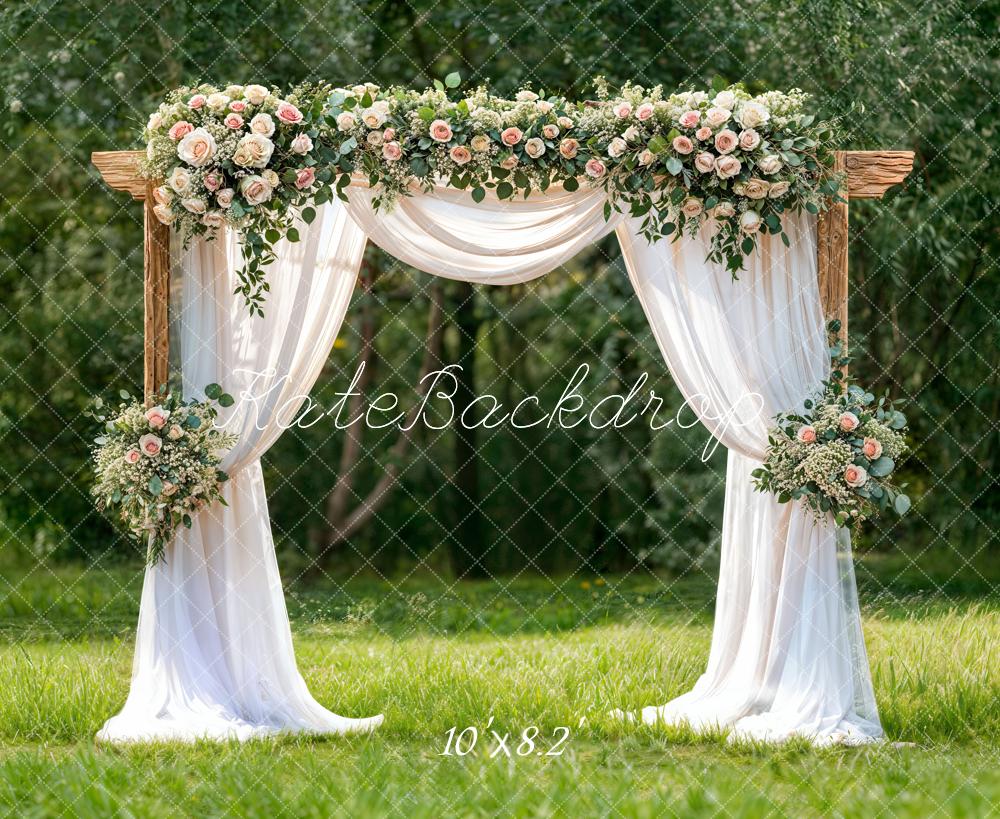 Kate Spring Grassland Wedding Greenery Backdrop Designed by Chain