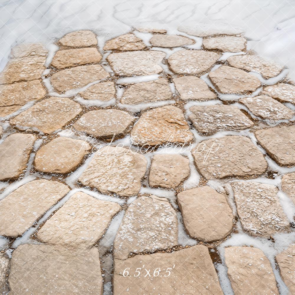 Kate Cobblestone Path Snow Backdrop Designed by Kate Image - Kate Backdrop AU