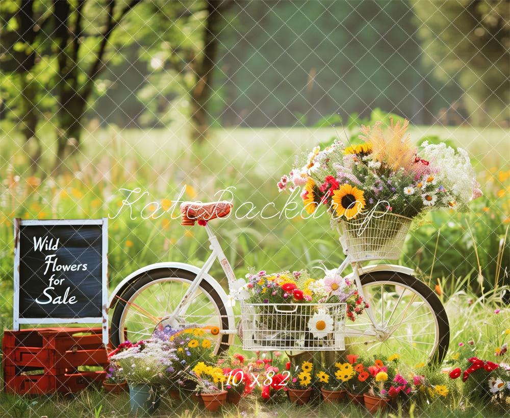 Kate Spring Bicycle Meadow Backdrop Designed by Patty Roberts