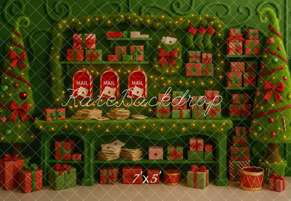 Kate Green Christmas Gifts Mailbox Backdrop Designed by Ashley Paul