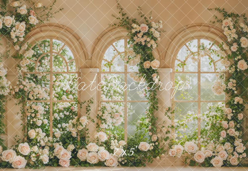 Kate Spring Flower Arch Windows Backdrop Designed by Emetselch