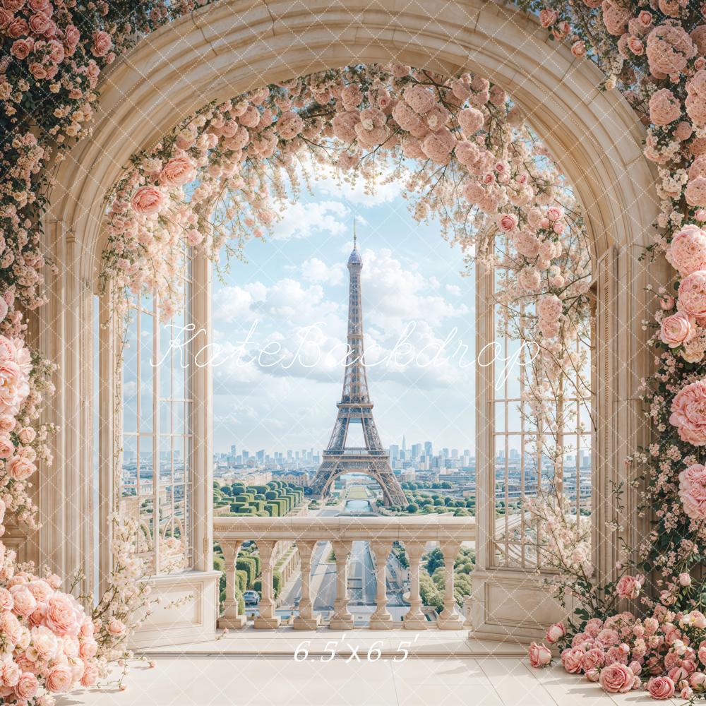 Kate Flower Arch Tower Window Spring Backdrop Designed by Emetselch - Kate Backdrop AU