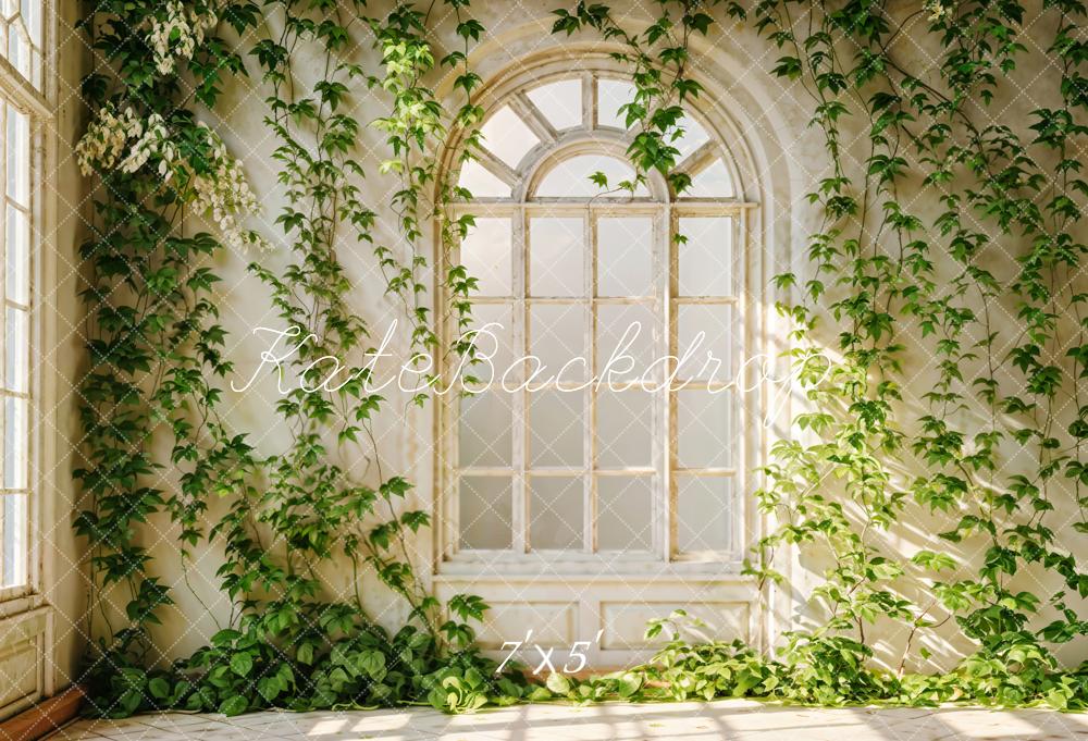 Kate Arched Window Ivy Wall Vintage Backdrop Designed by Emetselch