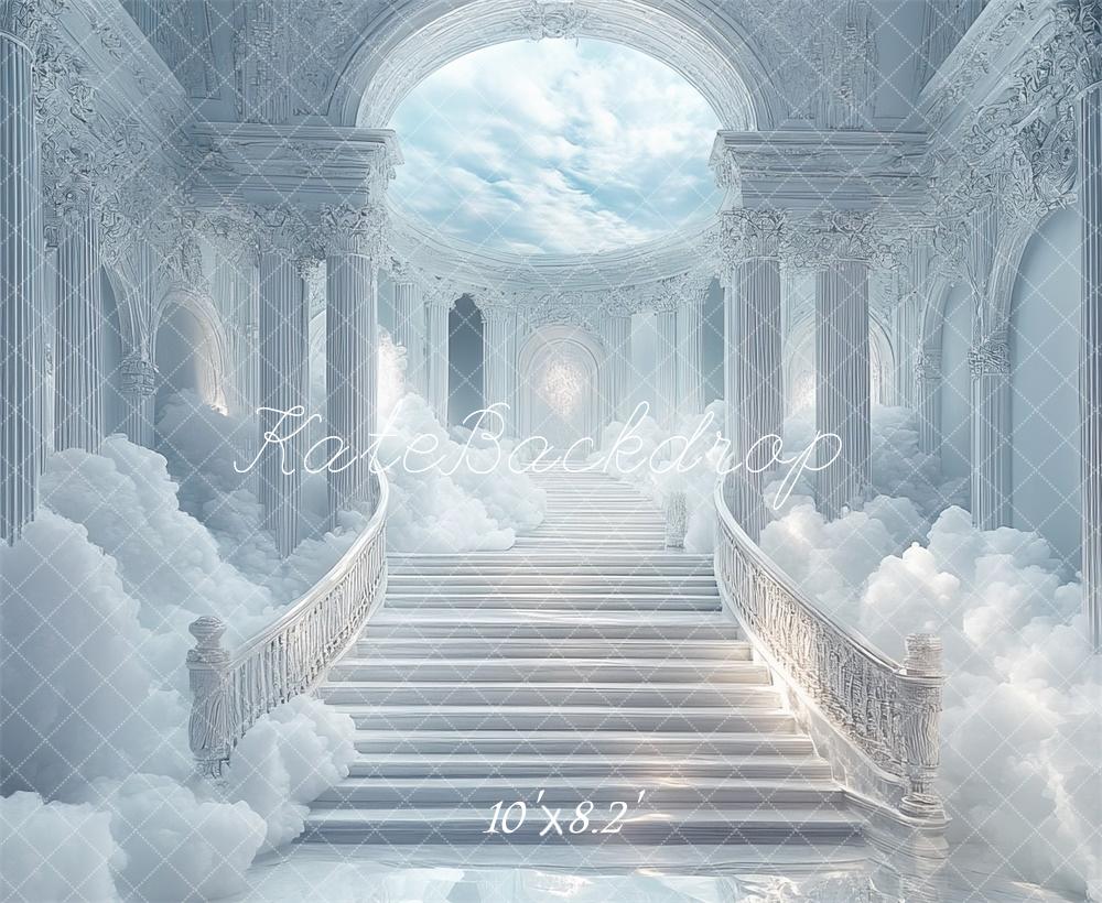 Kate Cascading Stairs Clouds Backdrop Designed by Mini MakeBelieve - Kate Backdrop AU