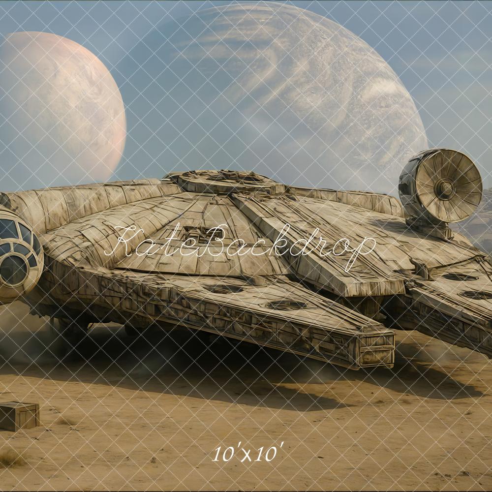 Kate Sci Fi Spaceship Desert Planets Backdrop Designed by Mini MakeBelieve - Kate Backdrop AU