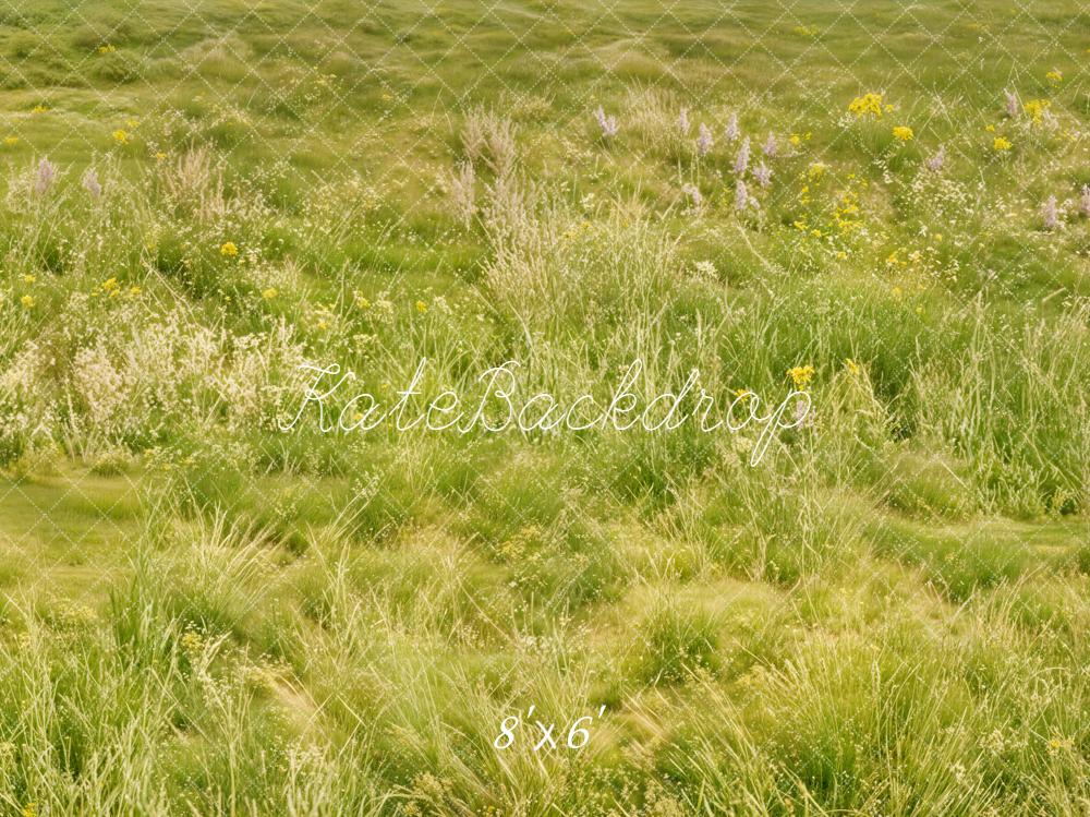 Kate Green Meadow Wildflowers Grass Backdrop Designed by Chain