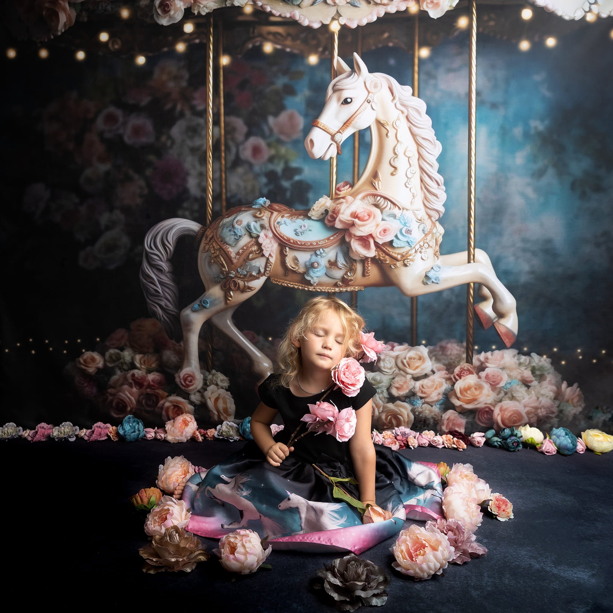 Kate Festive Horse Backdrop Designed by Patty Robertss - Kate Backdrop AU